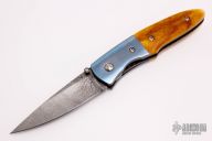 Damascus and Stag Linerlock