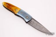 Damascus and Stag Linerlock