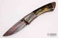 Damascus and Mammoth Ivory Linerlock