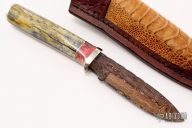 Hunter - Zebra leg w/ Bird's Eye Pattern Damascus