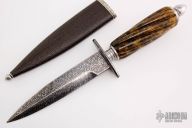 Damascus and Burlwood Dagger