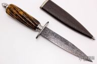 Damascus and Burlwood Dagger