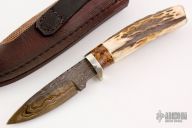 Hunter - Stag w/ Birds Eye Pattern Damascus
