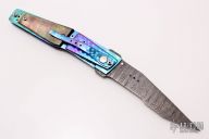 Damascus and Black Lip Pearl Linerlock