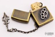 Brass Zippo with Sterling Silver Embelishments