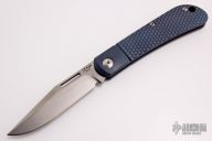 Slipjoint - Tumbled Blade and Blue Honey Comb Handle