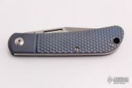 Slipjoint - Tumbled Blade and Blue Honey Comb Handle