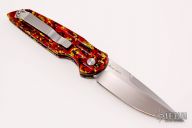 TR-3 Custom - Fireball Multi-Color BREND hand satin finish blade