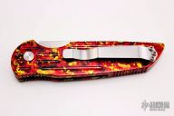 TR-3 Custom - Fireball Multi-Color BREND hand satin finish blade