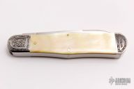 Engraved Coke Bottle - Gold Lip Pearl