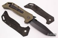 ETAK B BT - Custom Green Canvas Micarta scales