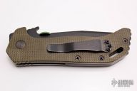 ETAK B BT - Custom Green Canvas Micarta scales