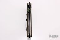 ETAK B BT - Custom Green Canvas Micarta scales