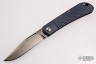 Slipjoint - Tumbled Blade and Blue Honey Comb Handle