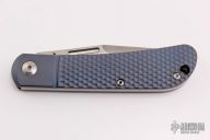 Slipjoint - Tumbled Blade and Blue Honey Comb Handle