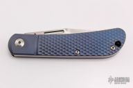 Slipjoint - Satin Blade and Blue Honey Comb Handle