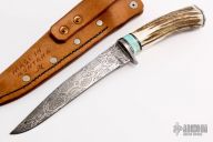 Damascus and Stag Long Blade
