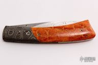 Damascus and Coral Linerlock