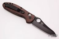 555 Mini Griptilian - Maroon Micarta Grip