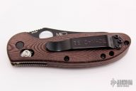 555 Mini Griptilian - Maroon Micarta Grip