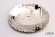 Sterling Silver and Turquoise Belt Buckle - Navajo