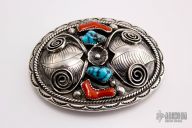 Sterling Silver, Turquoise and Jasper