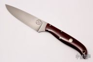 Belt Knife - Burgundy Paper Micarta