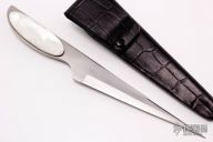 Stainless Steel Stiletto - Mother Of Pearl