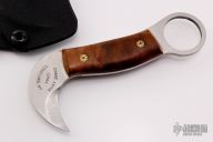 Pocket Karambit - Australian Red Gum Burl