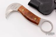Pocket Karambit - Australian Red Gum Burl
