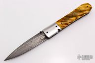Coffin Handled Linerlock - Damascus