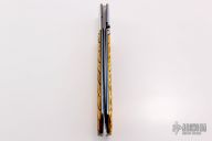 Coffin Handled Linerlock - Damascus