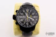 Invicta Men's 3332 Force Collection Stainless Steel Left-Handed Watch with Black Leather Band 