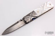 Mother of Pearl and Damascus Gents Folder