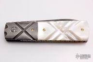 Mother of Pearl and Damascus Gents Folder