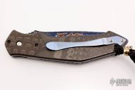 Linerlock - Mosaic Damascus and Carbon Fiber