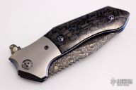Kopis - Damascus and Confetti Carbon Fiber