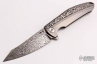 Engraved K-1 Flipper - Damasteel