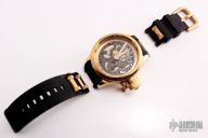  Invicta Men's 3845 Russian Diver Collection Quinosar Mechanical Skeleton Watch 