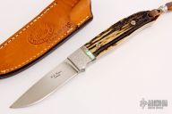 Drop Point with Stag and Abalone