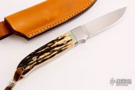 Drop Point with Stag and Abalone