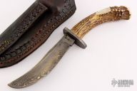 Large Damascus and Stag Skinner