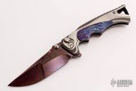 Tighe Fighter - Colored Damasteel and MokuTi