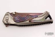 Tighe Fighter - Colored Damasteel and MokuTi