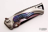 Tighe Fighter - Colored Damasteel and MokuTi