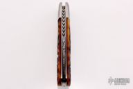 Lanny's Clip - Feather Damascus and Jigged Bone