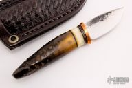 Pocket Knife - Fossilized Walrus Tusk 