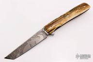 Urban Trapper Grande Tanto - Damascus and Mammoth Ivory