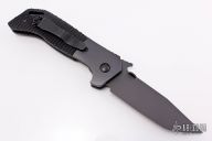 Custom ETAK-B - All Black w/ Checkered G-10 Scales