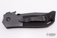  Custom ETAK-B - All Black w/ Checkered G-10 Scales